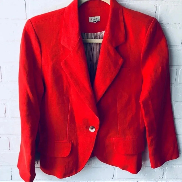 Cremieux Orange Blazer S - Picture 2 of 7